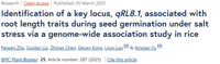 基因中心育种团队揭示水稻种子萌发耐盐性关键基因位点：qRL8.1的鉴定与功能解析为耐盐育种提供新方向